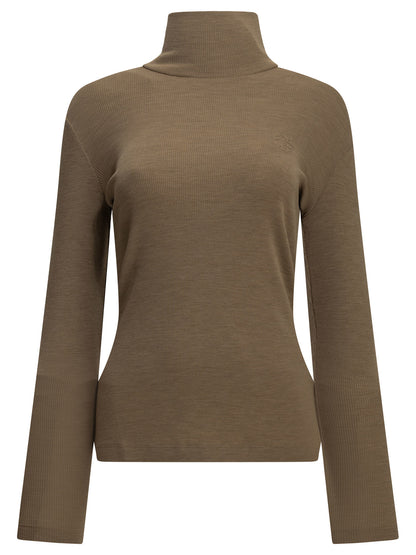 Wool jersey turtleneck sweater Knitwear