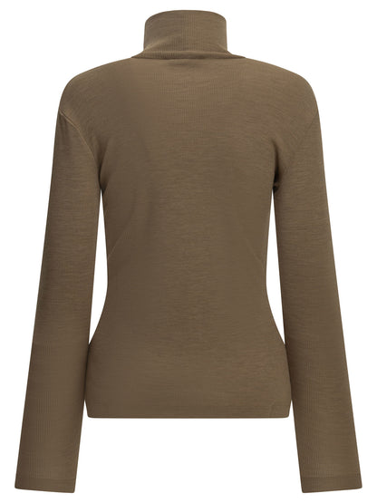 Wool jersey turtleneck sweater Knitwear