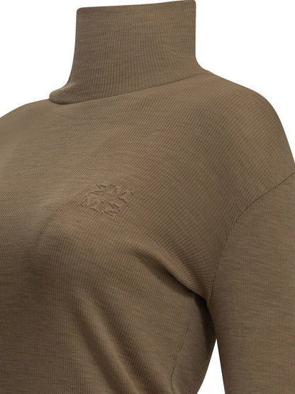 Wool jersey turtleneck sweater Knitwear