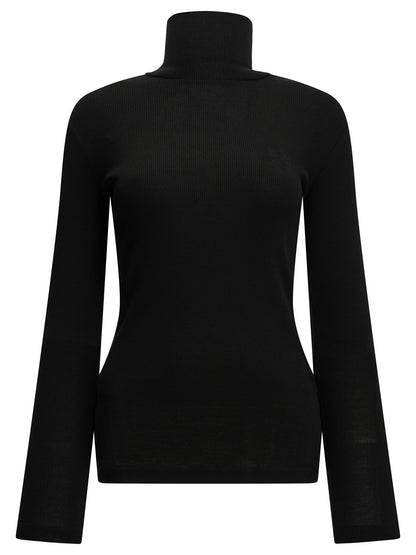 Wool jersey turtleneck sweater Knitwear