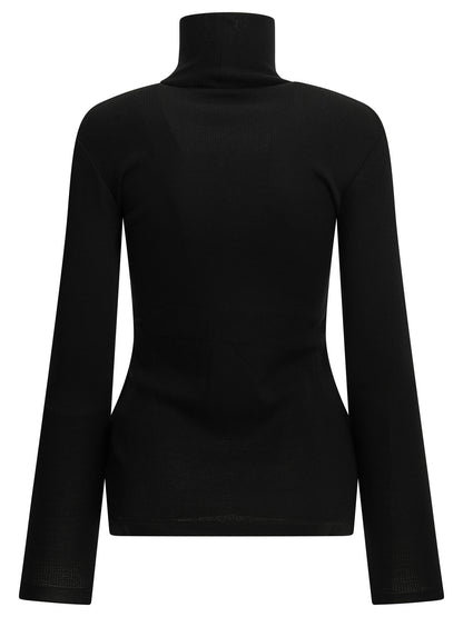 Wool jersey turtleneck sweater Knitwear