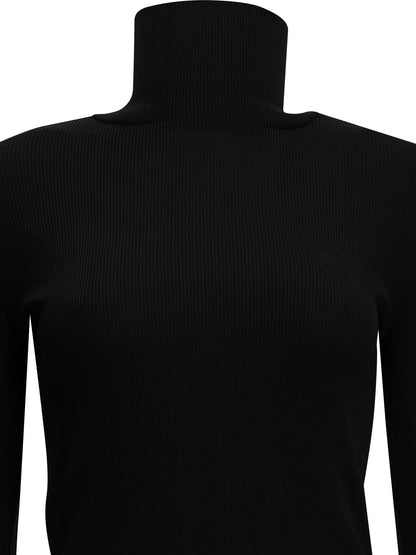 Wool jersey turtleneck sweater Knitwear