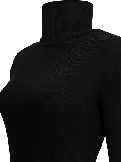 Wool jersey turtleneck sweater Knitwear