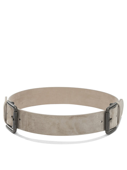 Suede belt with studs Belts