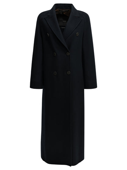 Long double-breasted cashmere coat Jackets and Coats