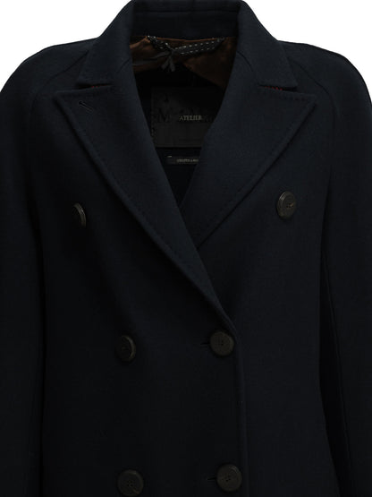 Long double-breasted cashmere coat Jackets and Coats