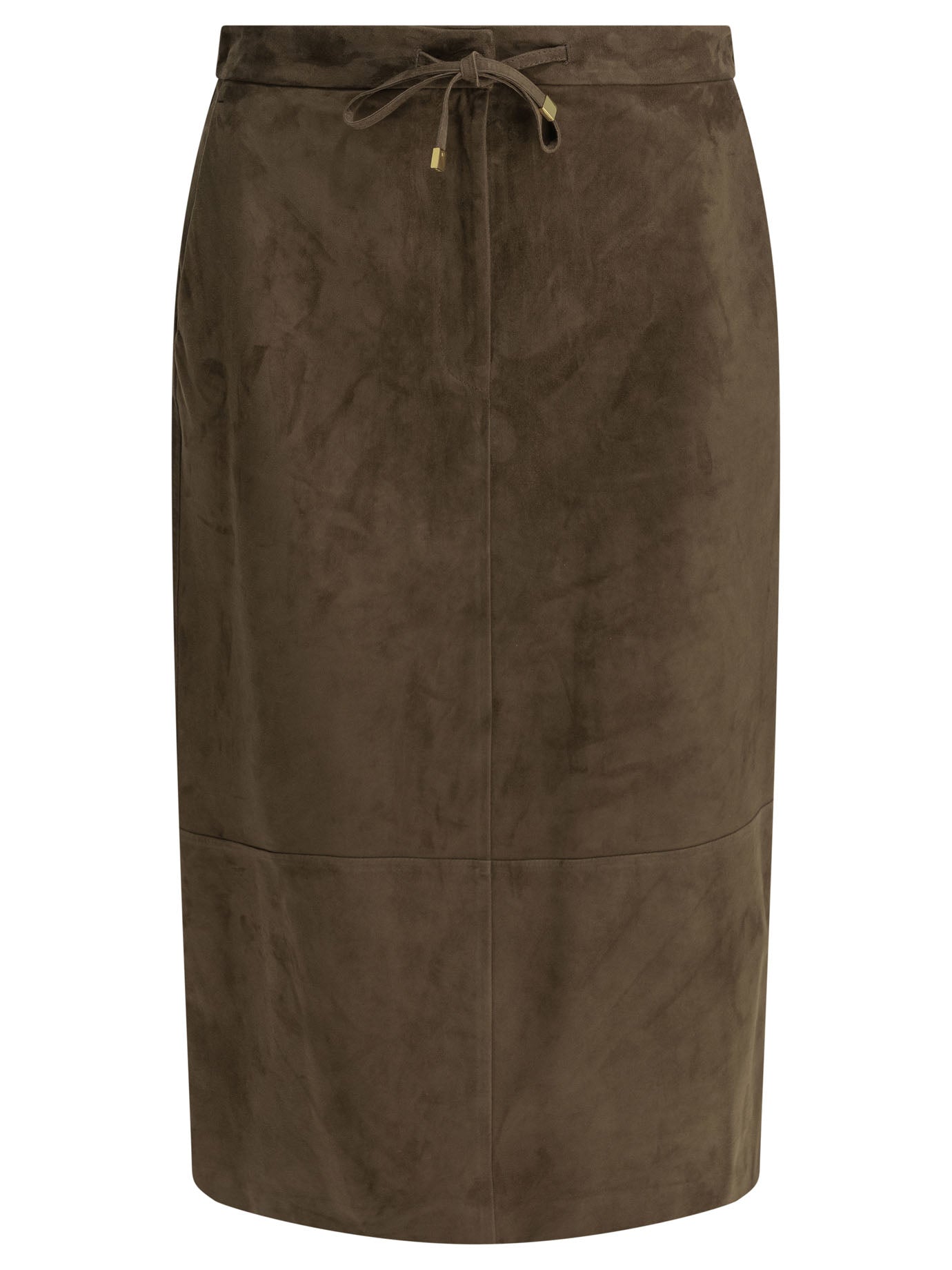 Suede leather midi skirt Skirts