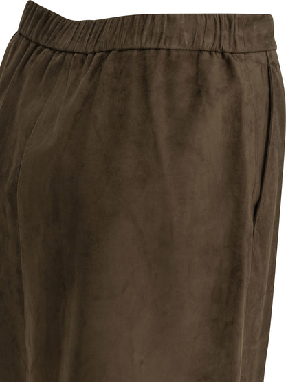 Suede leather midi skirt Skirts
