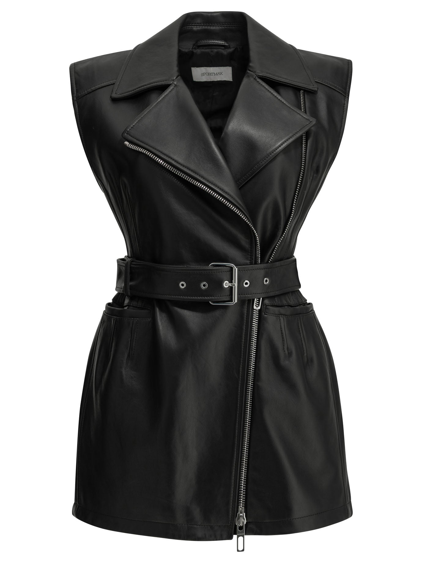 Sleeveless leather jacket Jackets and Coats