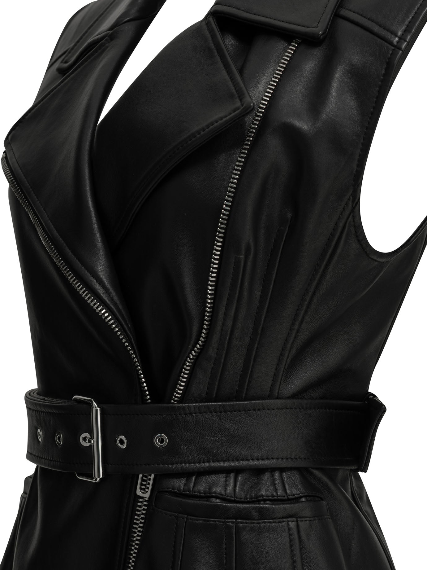 Sleeveless leather jacket Jackets and Coats