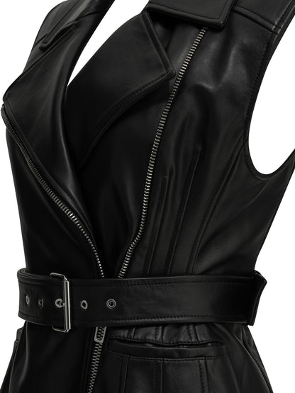 Sleeveless leather jacket Jackets and Coats