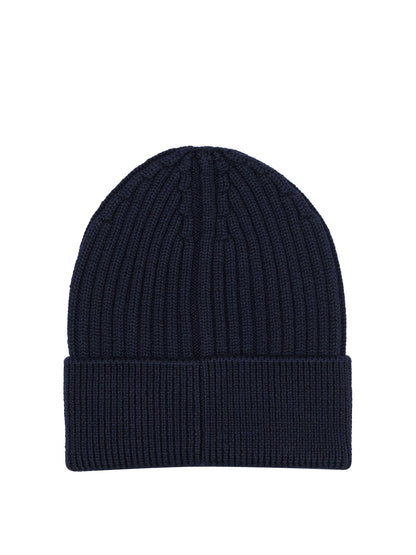 Wool beanie with logo Hats