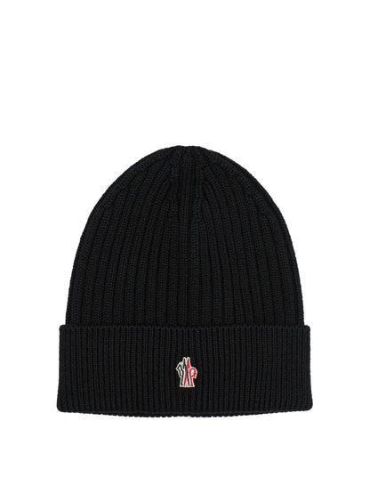 Wool beanie with logo Hats