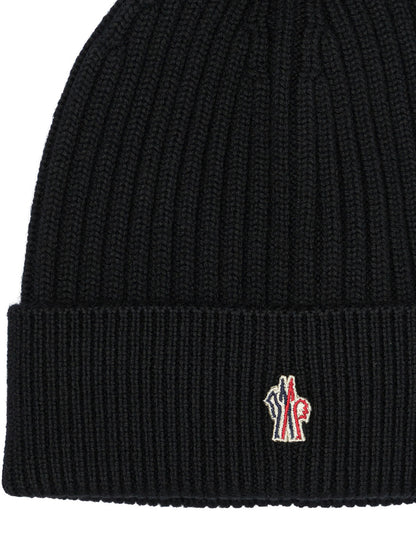 Wool beanie with logo Hats