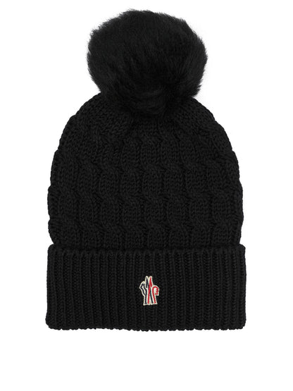 Wool beanie with logo Hats