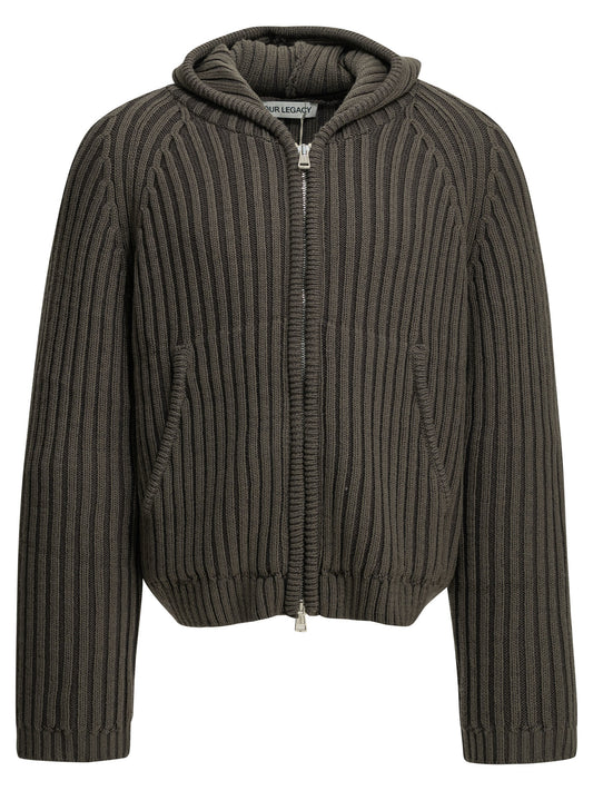 "Level" Zip-Up Sweater Knitwear