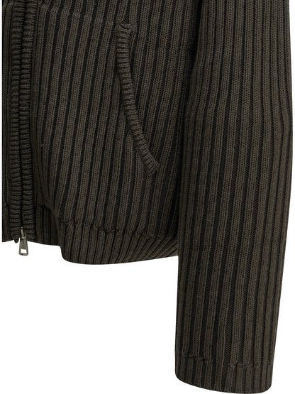 "Level" Zip-Up Sweater Knitwear