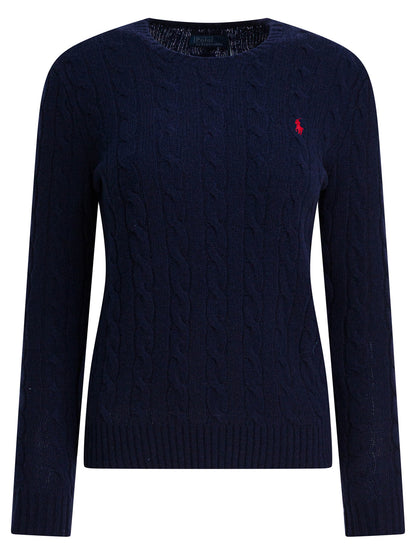Crew-neck sweater with logo made of wool and cashmere Knitwear