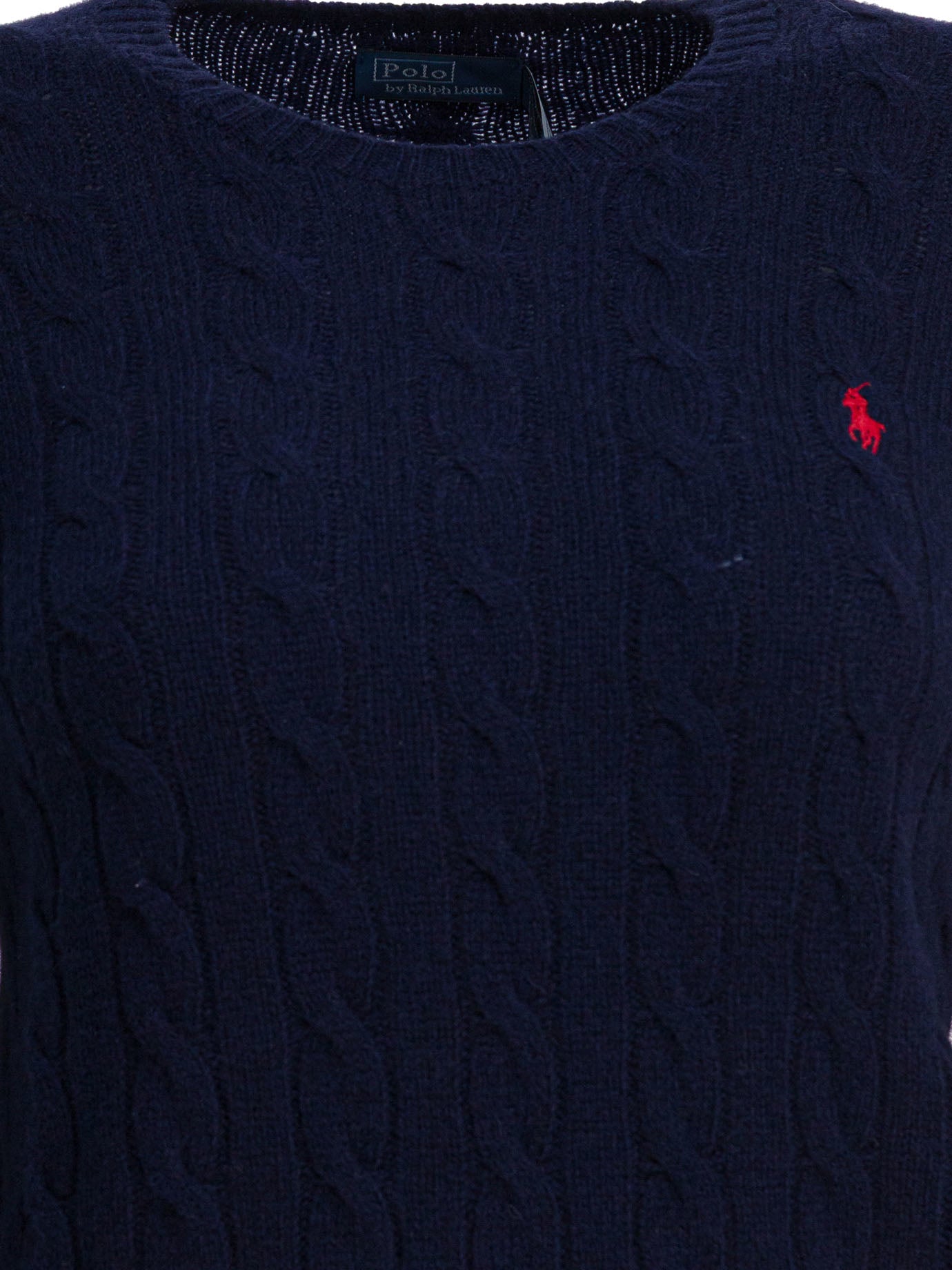 Crew-neck sweater with logo made of wool and cashmere Knitwear