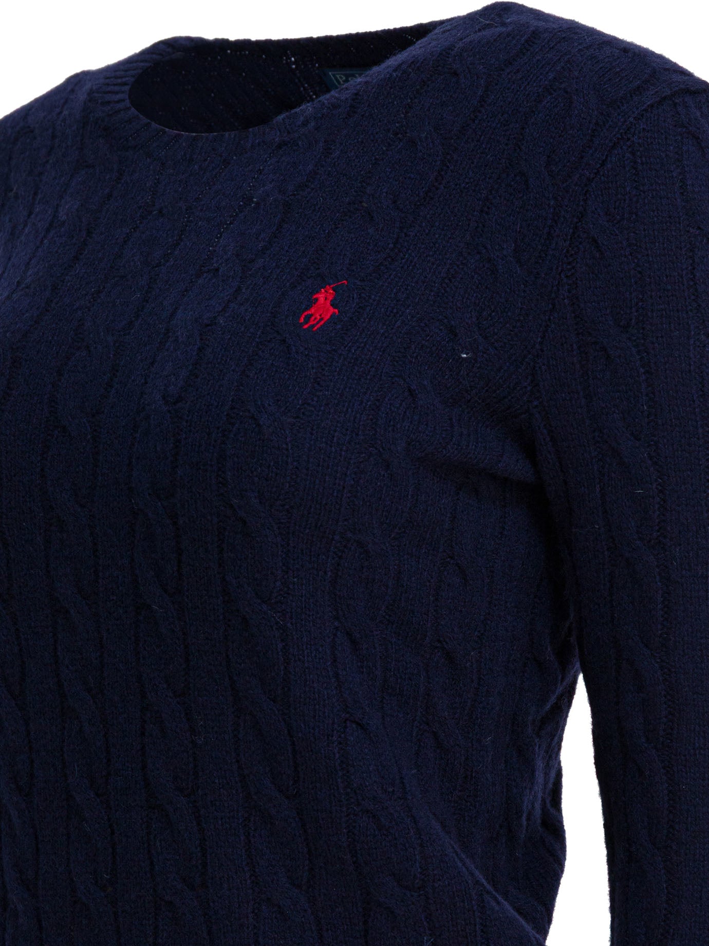 Crew-neck sweater with logo made of wool and cashmere Knitwear