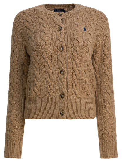 Wool and Cashmere Cardigan with Logo Knitwear