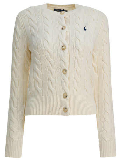 Wool and Cashmere Cardigan with Logo Knitwear