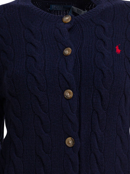 Wool and Cashmere Cardigan with Logo Knitwear