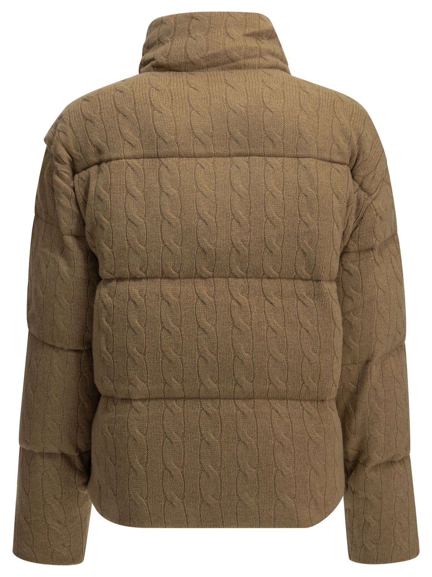 Short down jacket made of wool and cashmere knit Jackets and Coats