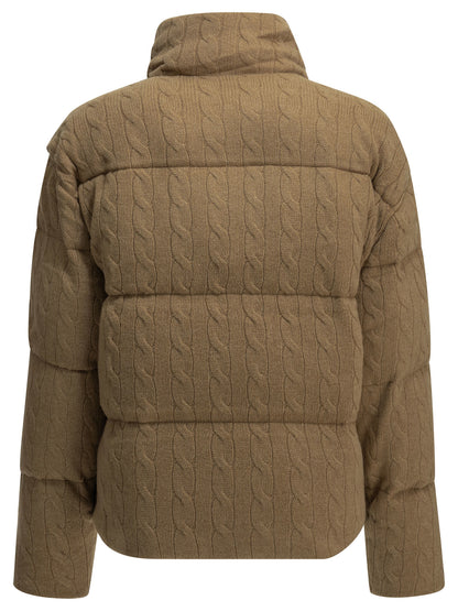Short down jacket made of wool and cashmere knit Jackets and Coats