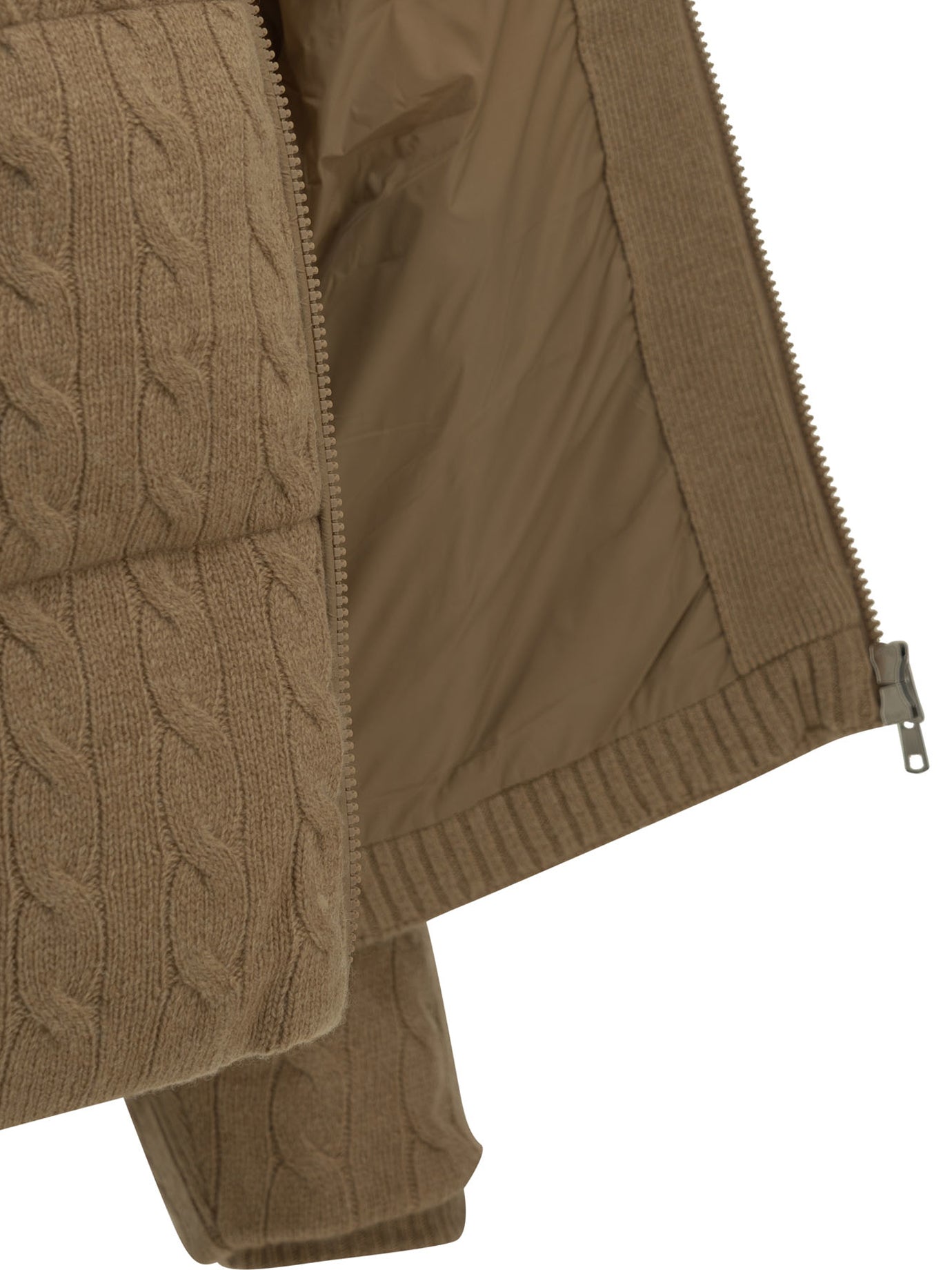 Short down jacket made of wool and cashmere knit Jackets and Coats