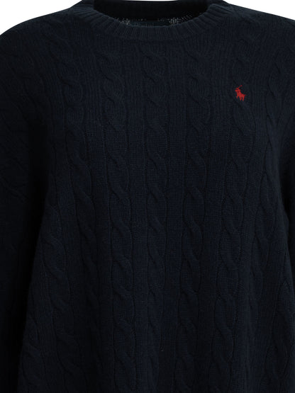 Short knit dress with logo Dresses