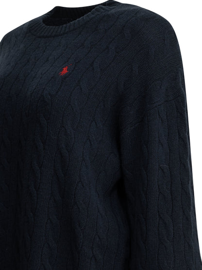 Short knit dress with logo Dresses