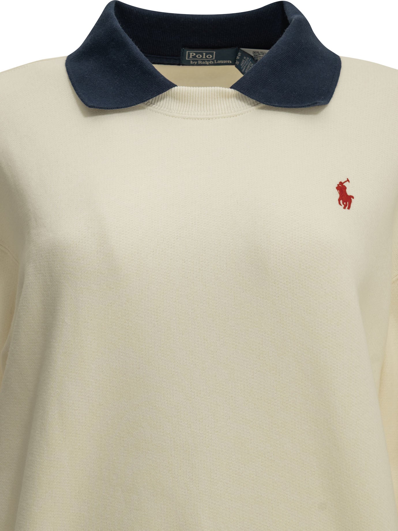 Sweatshirt with polo collar and logo Sweatshirts