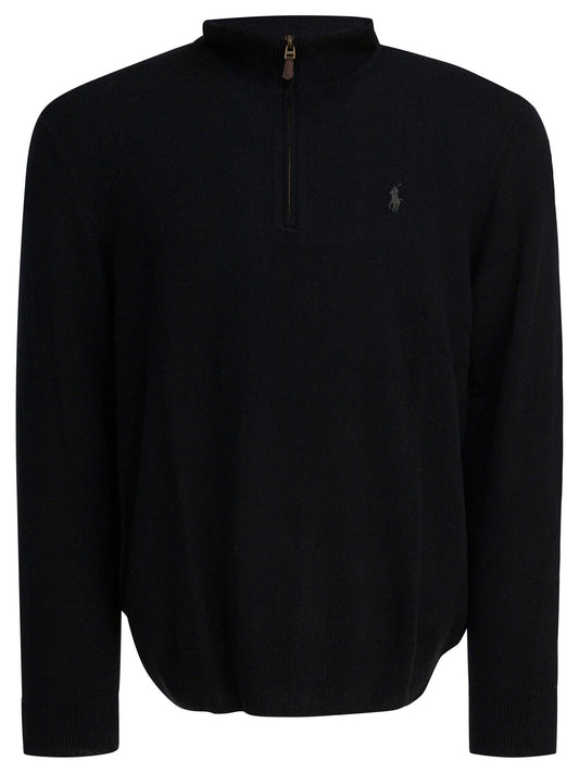 Wool Sweater with a Half-Zip Knitwear