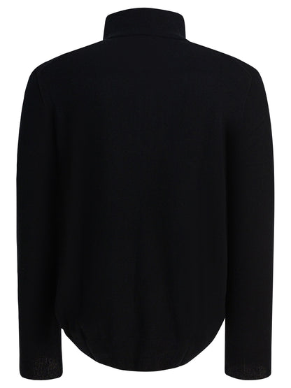 Wool Sweater with a Half-Zip Knitwear