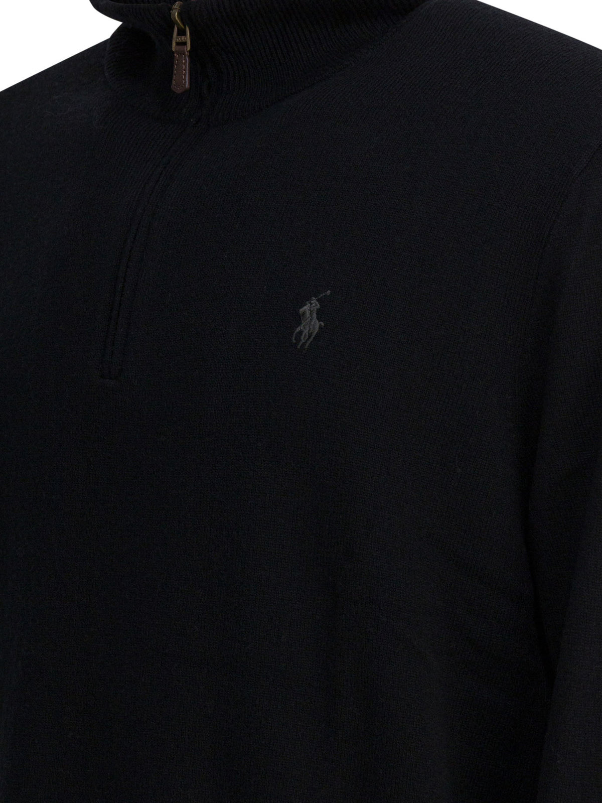 Wool Sweater with a Half-Zip Knitwear