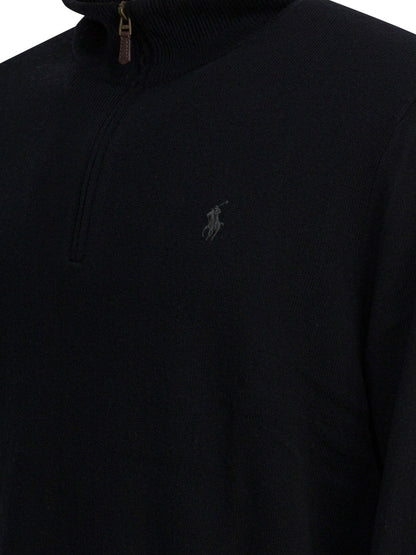 Wool Sweater with a Half-Zip Knitwear