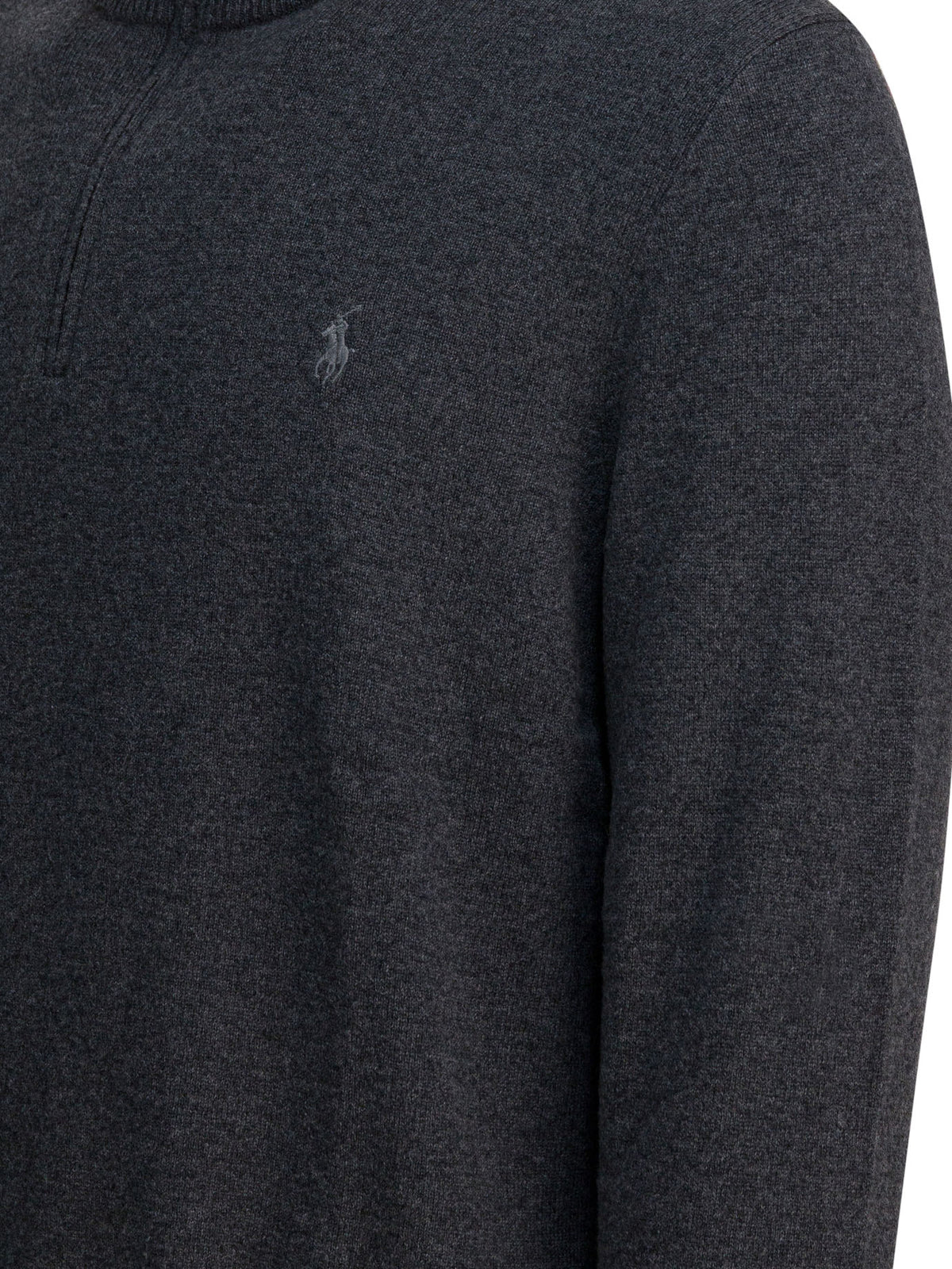 Sweater with a half-zip and logo Knitwear
