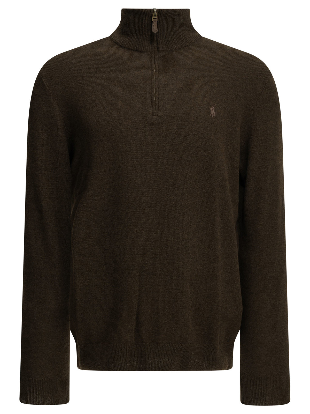 Sweater with a half-zip and logo Knitwear