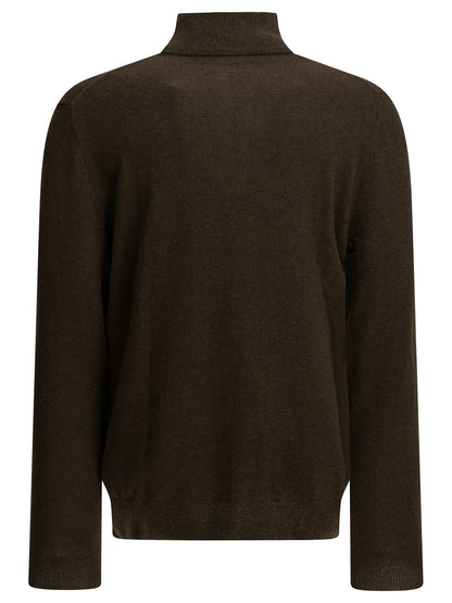Sweater with a half-zip and logo Knitwear