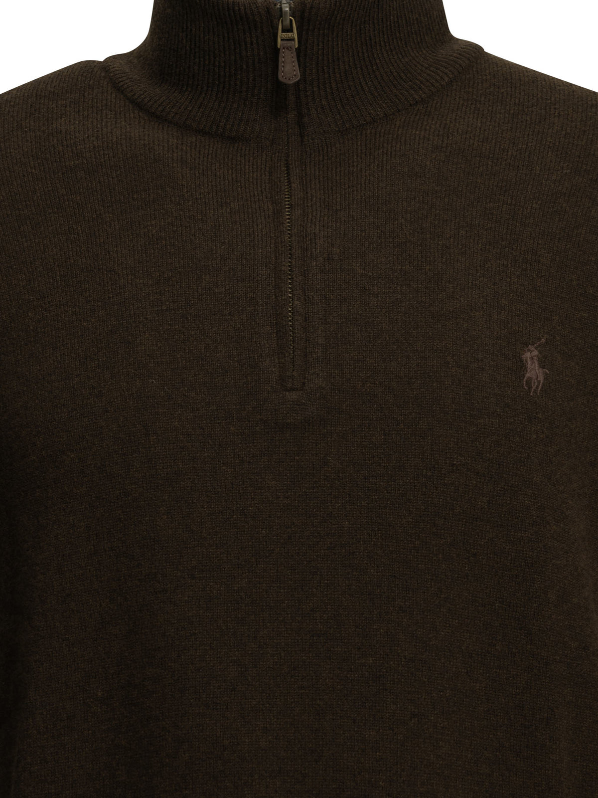 Sweater with a half-zip and logo Knitwear