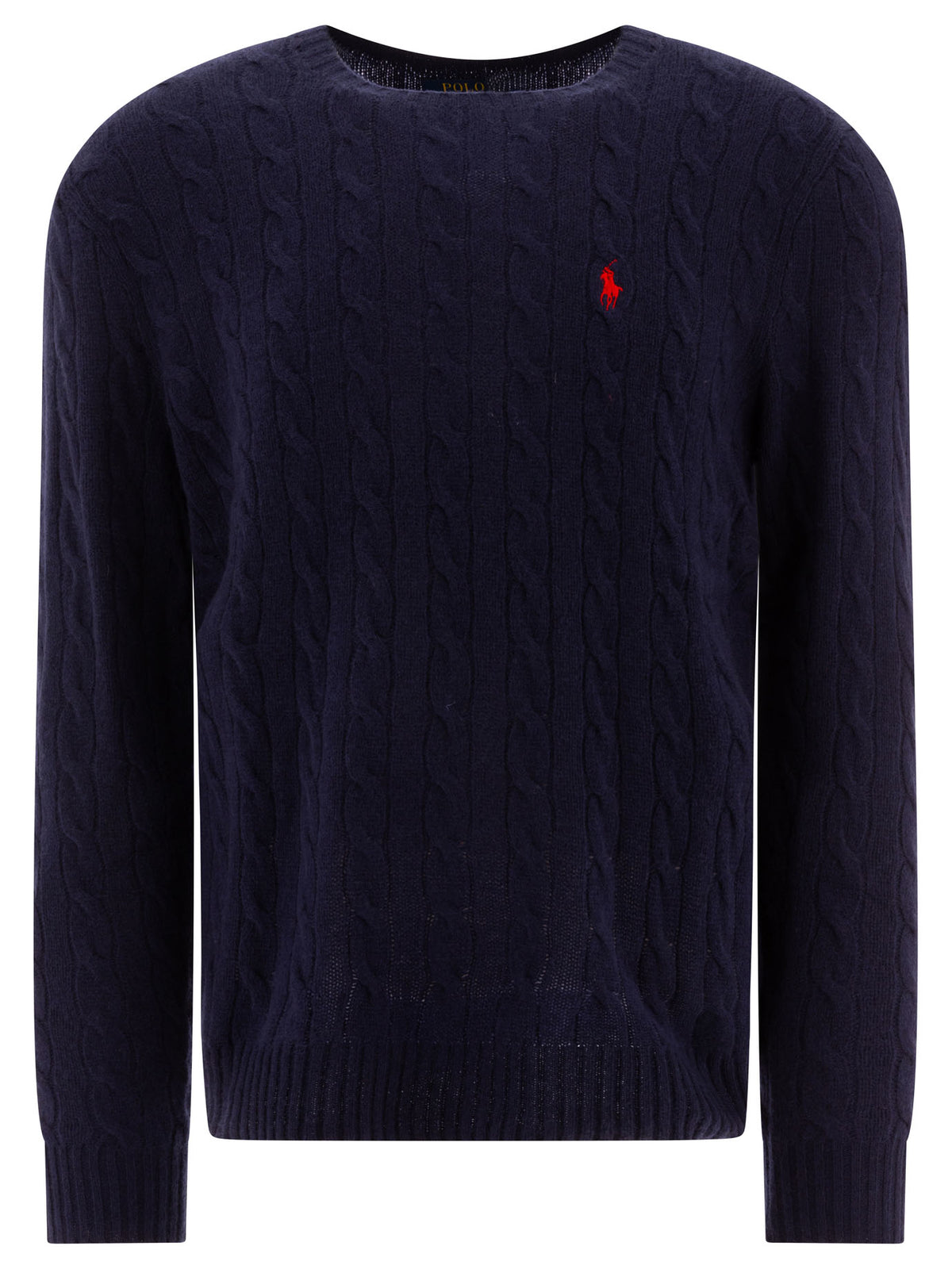 Wool and cashmere crewneck sweater with logo Knitwear