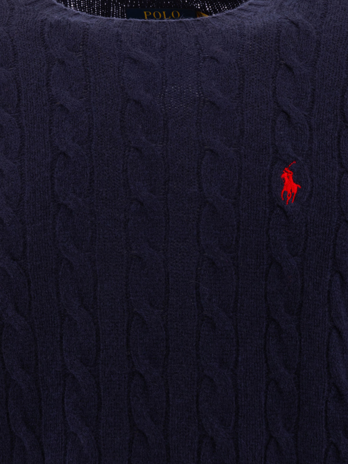 Wool and cashmere crewneck sweater with logo Knitwear