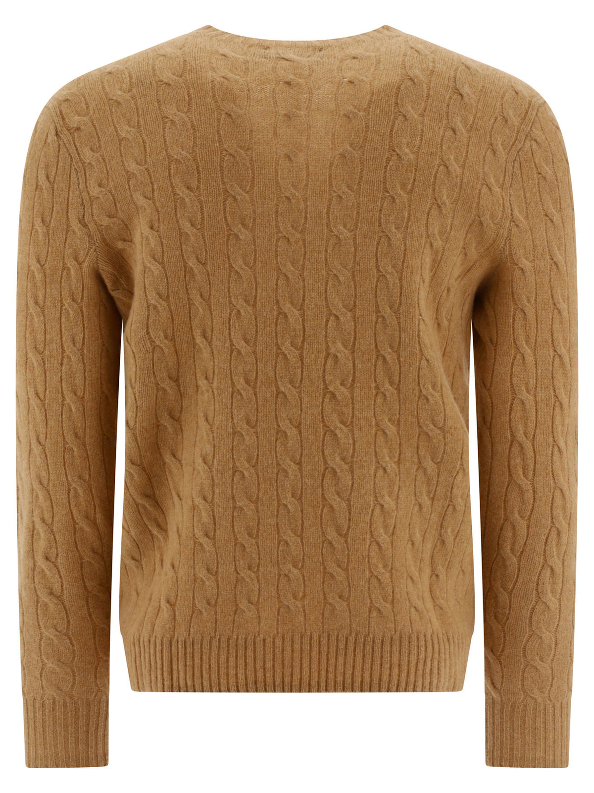 Wool and cashmere crewneck sweater with logo Knitwear