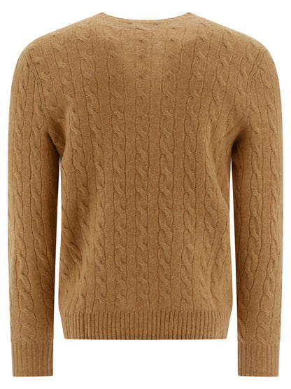 Wool and cashmere crewneck sweater with logo Knitwear
