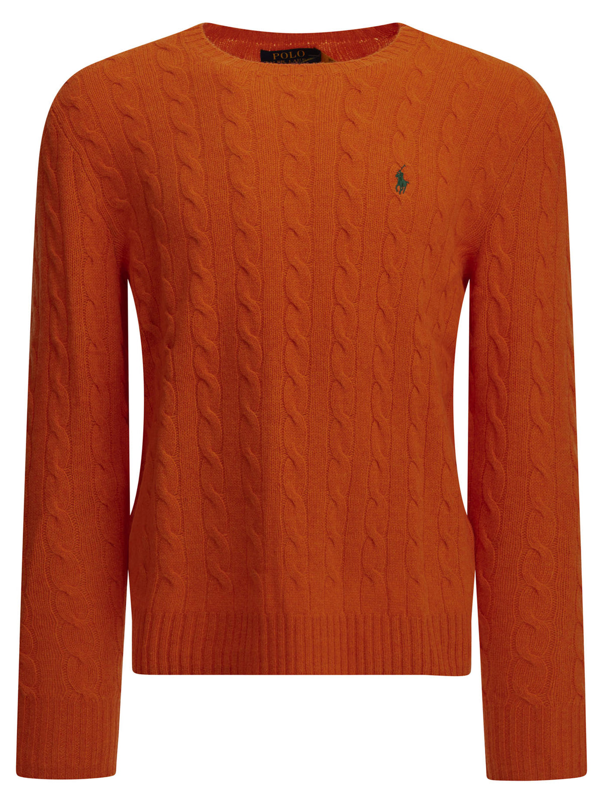 Wool and cashmere crew-neck sweater with logo Knitwear