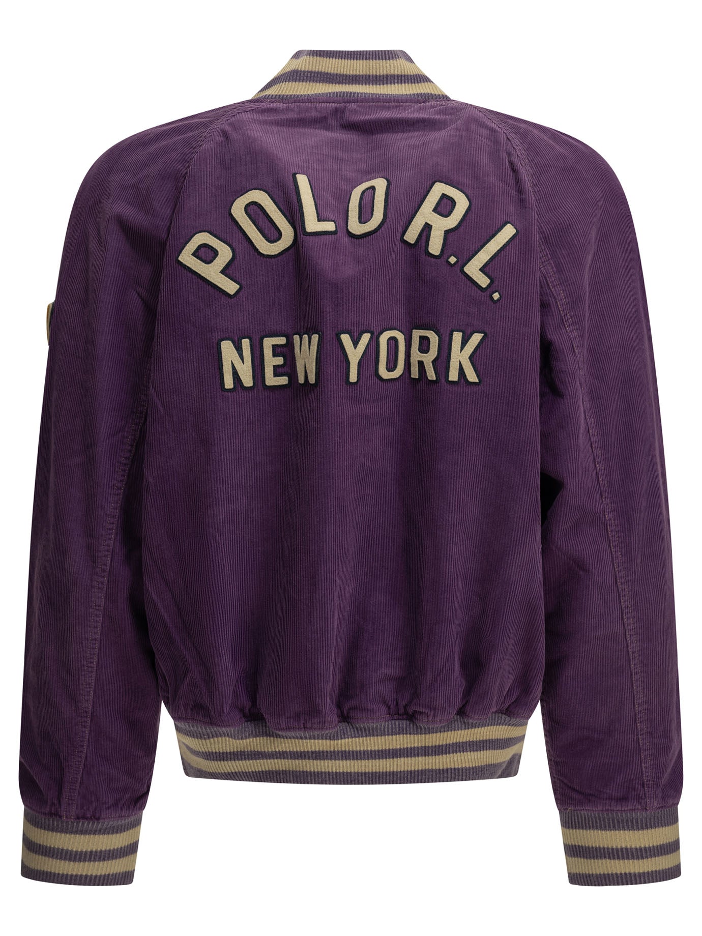 Velvet bomber jacket with logo Jackets and Coats