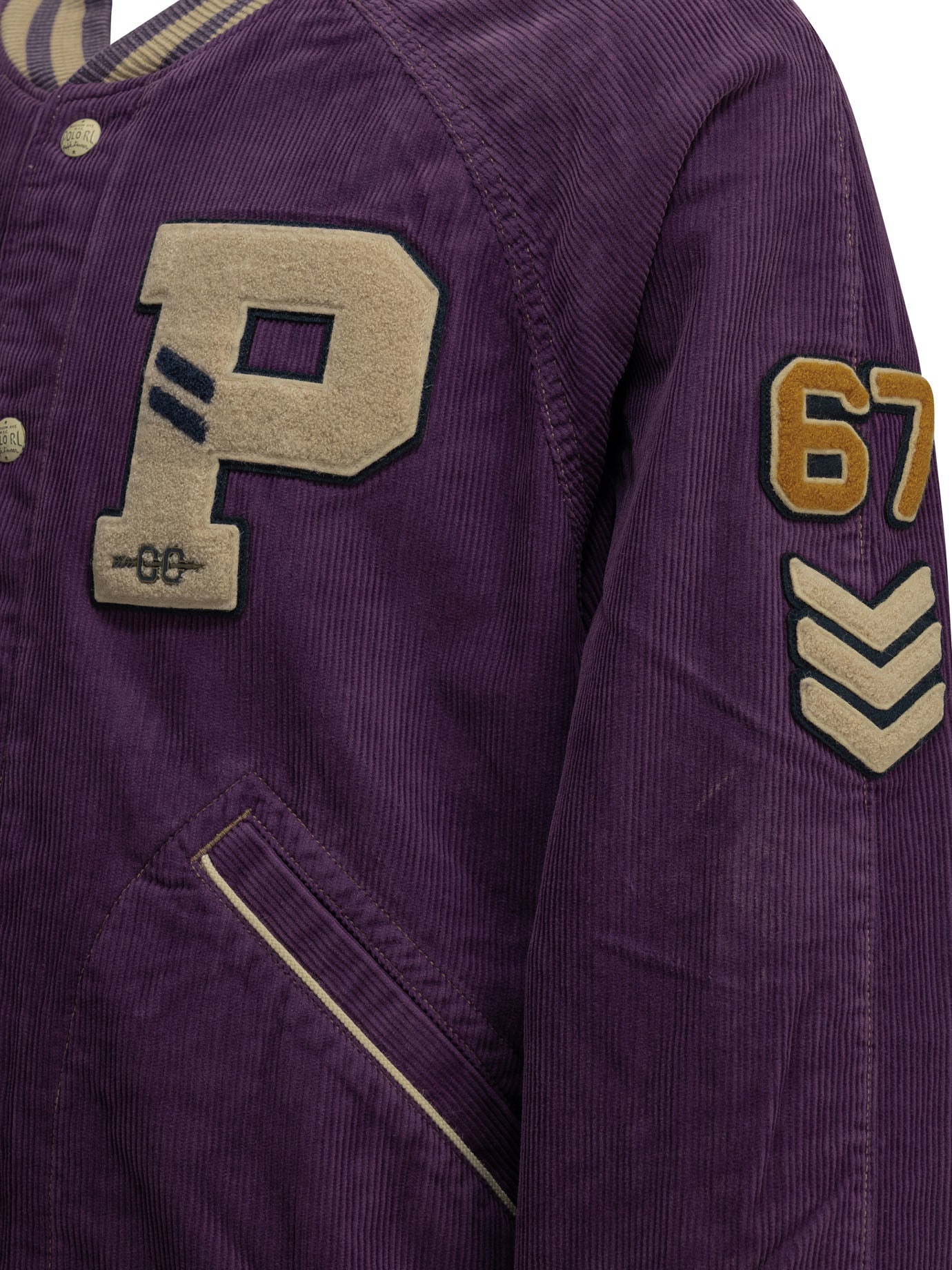 Velvet bomber jacket with logo Jackets and Coats