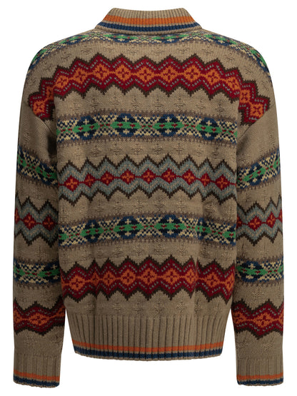 "Fair Isle" Polo Sweater Knitwear