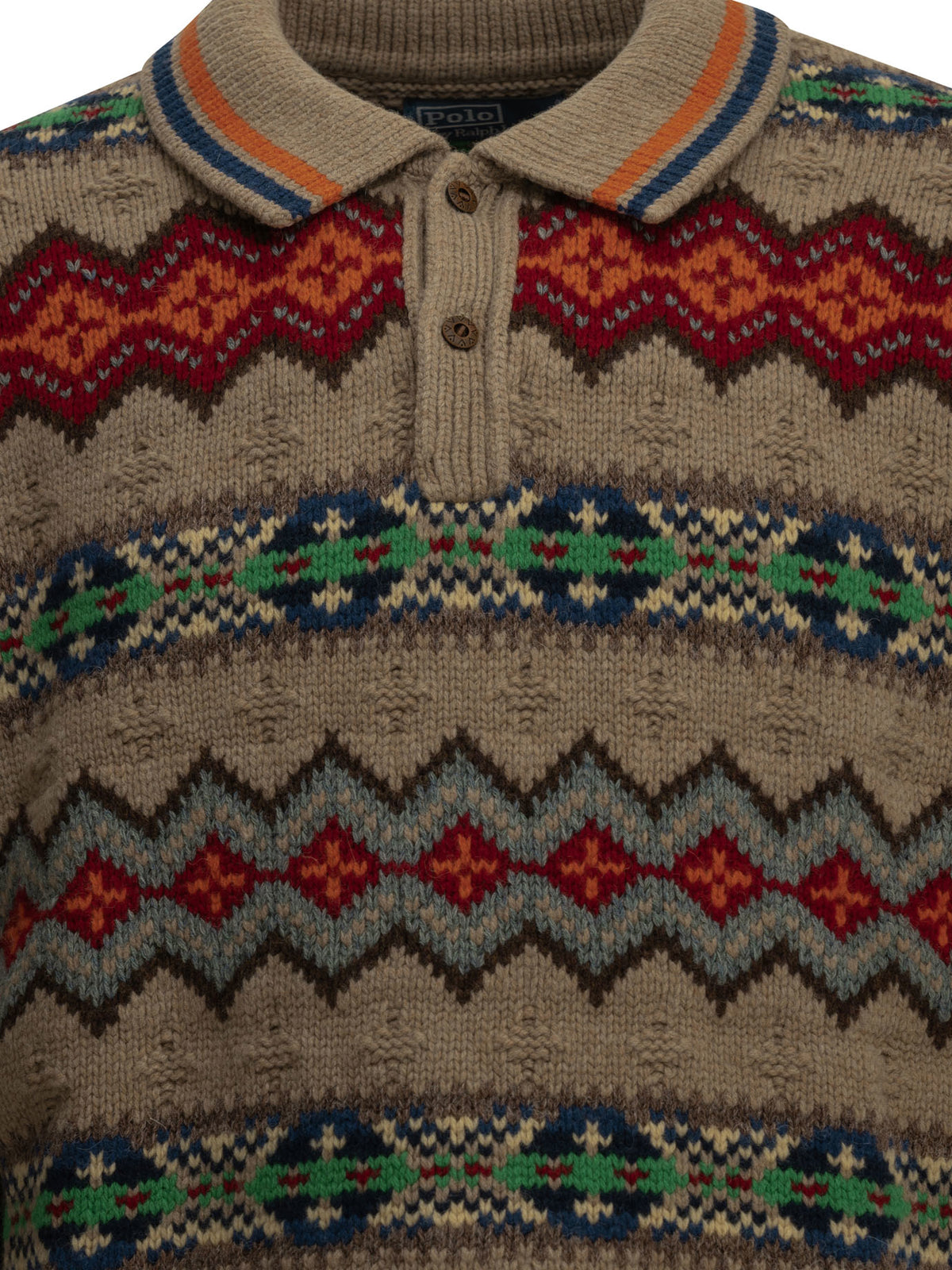 "Fair Isle" Polo Sweater Knitwear
